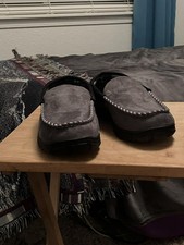 Mens Moccasin Slippers Microsuede Memory Foam House Shoes Indoor Outdoor USA NEW