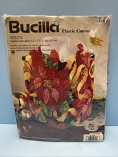 Bucilla 61245 Poinsettia Tissue Box Cover Plastic Canvas stitch kit