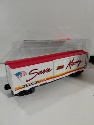 #ad Menards 279 4556 Train O Gauge Model Railroad Save Big Money Boxcar w Box $25.00