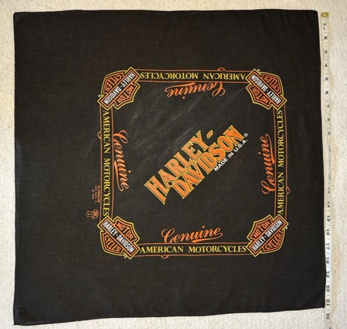 Vintage 1989 Harley-Davidson Logo Bandana Schal 21"x22"