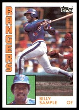 Billy Sample 1984 Topps #12 Texas Rangers MLB READ FREE SHIPPING AutographDen