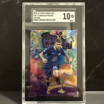 2022-23 Topps Finest UCC Christian Pulisic The Man Purple /299 SGC 10 🇺🇸