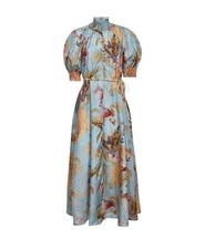 Zimmermann Ascension Print Silk Belted Maxi Flawy Dress Au 1 US 6-8 fits $1250