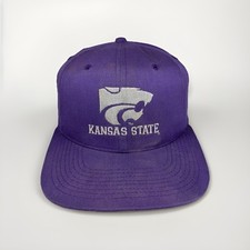 Vintage Kansas State University Wildcats Snapback Hat, Purple Cap, MADE IN USA