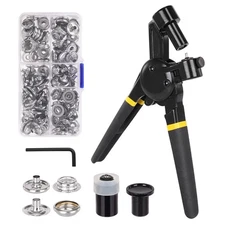 Heavy Duty Snap Fastener Tool, Upgraded Version Snap Button Tool Includes 30 ...
