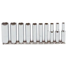 Proto J47102 1/4 Drive 10 Pc. Deep Socket Set - 6 Point