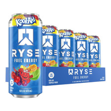 RYSE Fuel Energy Drink Kool Aid Tropical Punch 12 Pack 16 fl oz Cans