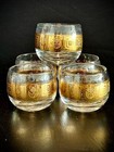 1950s to 1960s Signed 5pc Vintage Mid Century Culver 22K Gold Lowball Glasses — photo 3