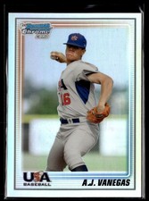 2010 Bowman Chrome 18U USA Baseball Refractors A.J. Vanegas 644/777 USA