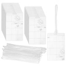 Juvale 30-Pack Adhesive Laminating Pouches for Travel Luggage Tags ID Badge