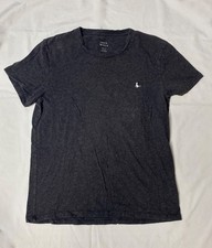 Jack Wills Heathered Gray T-Shirt Logo Tee Grey Medium Great Britain