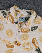 Vtg Reyn Spooner Hawaiian Shirt Mens XL Pineapples AOP Rayon