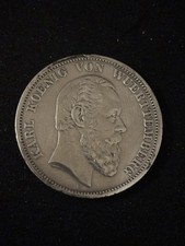 5 Mark Karl König Von Württemberg 1876 Deutsches Reich Silber