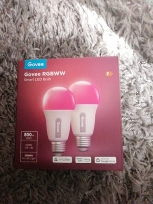 Govee RGBWW Smart LED Bulb, E27 Birne, 6500K, 800lm 2er Pack