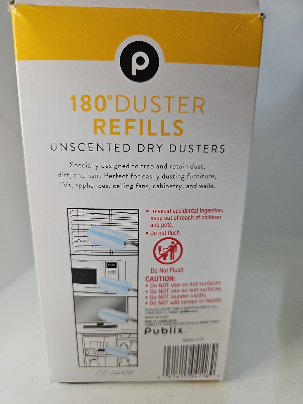 180&deg; DUSTER REFILLS UNSCENTED DRY DUSTERS. 16 DUSTERS.