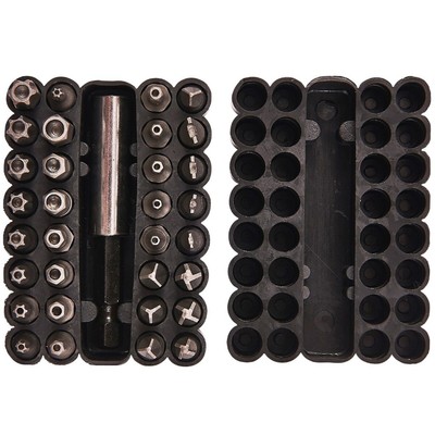33-teiliges manipulationssicheres Power-Bit-Set magnetische Sicherheit Torx Schraubendreher Garage Werkzeuge