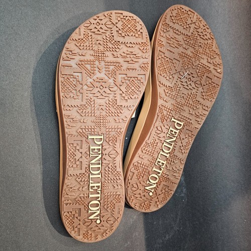 Neu ohne Etikett Pendleton Glacier National Park mehrfarbig gestreifte Damen-Pantoletten Sandalen 8 - Bild 9 von 10