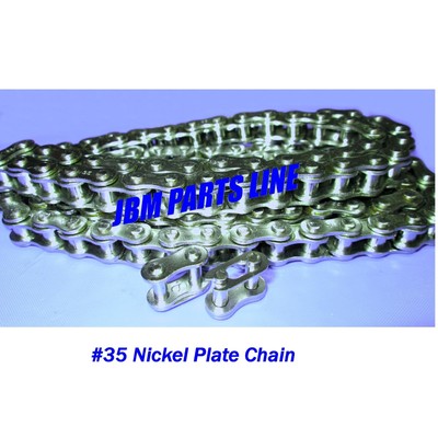 CHROME NICKEL PLATE CHAIN Baja Mini Bike Chain 35 X 140 Links Doodle Bug Blitz