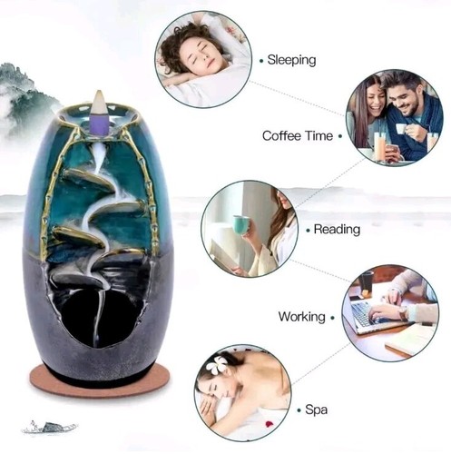 Backflow Incense Burner- Black Color - Picture 5 of 7