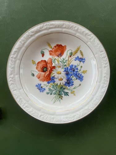 Antiker Meissen Porzellan Wandteller Blumen Teller 32 cm 1. Wahl Top! - Bild 2 von 17