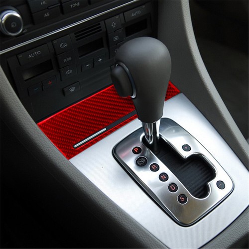 Red Carbon Fiber Cigarette Lighter Cover Interior Trim For Audi A4 S4 2005-2008 - Picture 4 of 10