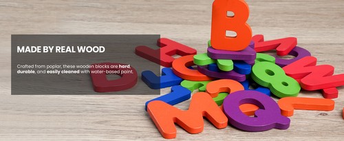 Alphabet and Number Matching Cards - Wooden Flash Cards Puzzle Educational Toy - Picture 8 of 9