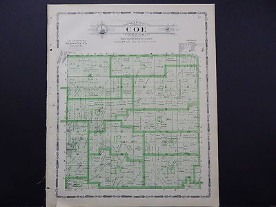 Illinois, Rock Island County Map 1905 Township of Coe L16#55 | eBay