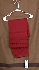 Pakistani Cotton Lace Trouser Size-10 Color-Red L-36in Btm-9in Hip-38 Khaadi