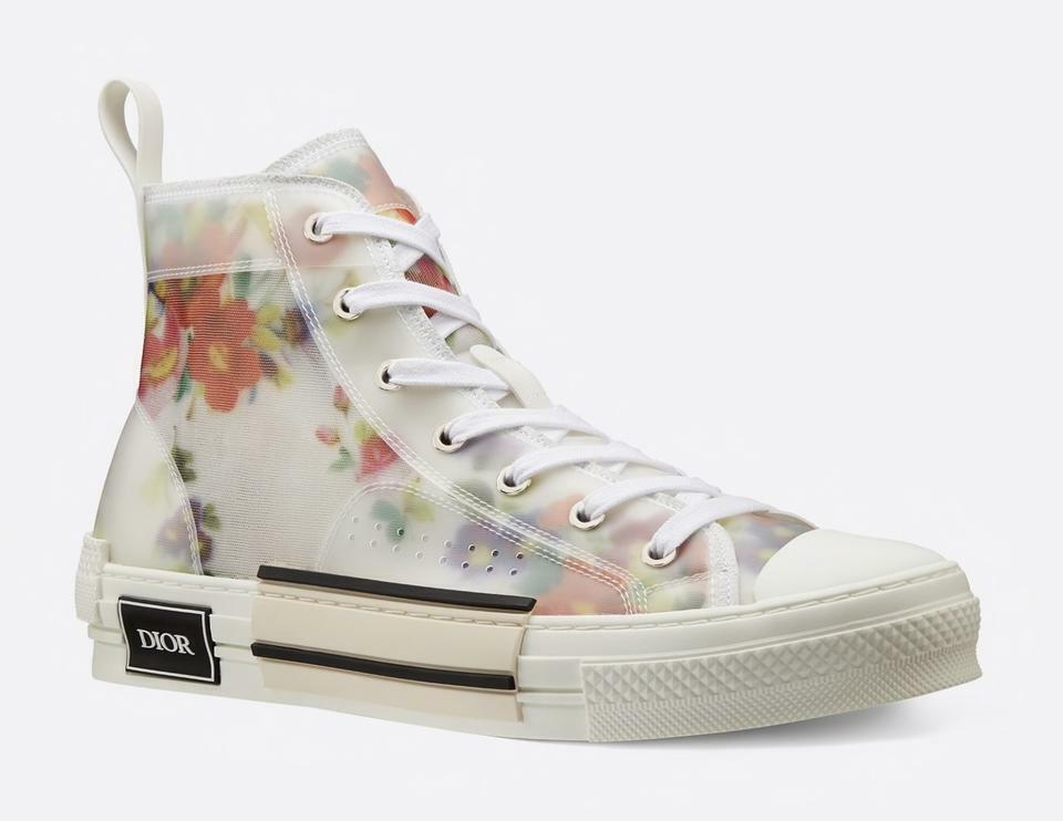 靴 Dior B23 High Top ERL B23 League High-Top Sneaker White and Black Dior Oblique