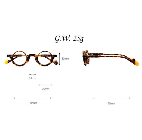 Classic Acetate Round Eyeglasses Men Women Clear Lens Fashion Glasses Frames New - Picture 6 of 28
