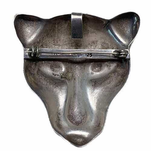 Pantera o colgante vintage de plata de ley, XL, Taxco, México - Imagen 3 de 3