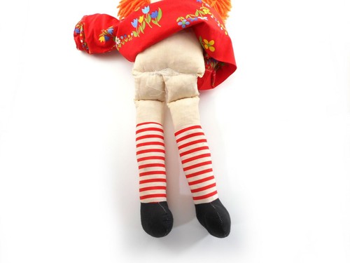 Vintage Raggedy Ann and Andy Dolls Handmade 20” I Love You Embroidery Floral - Picture 6 of 10