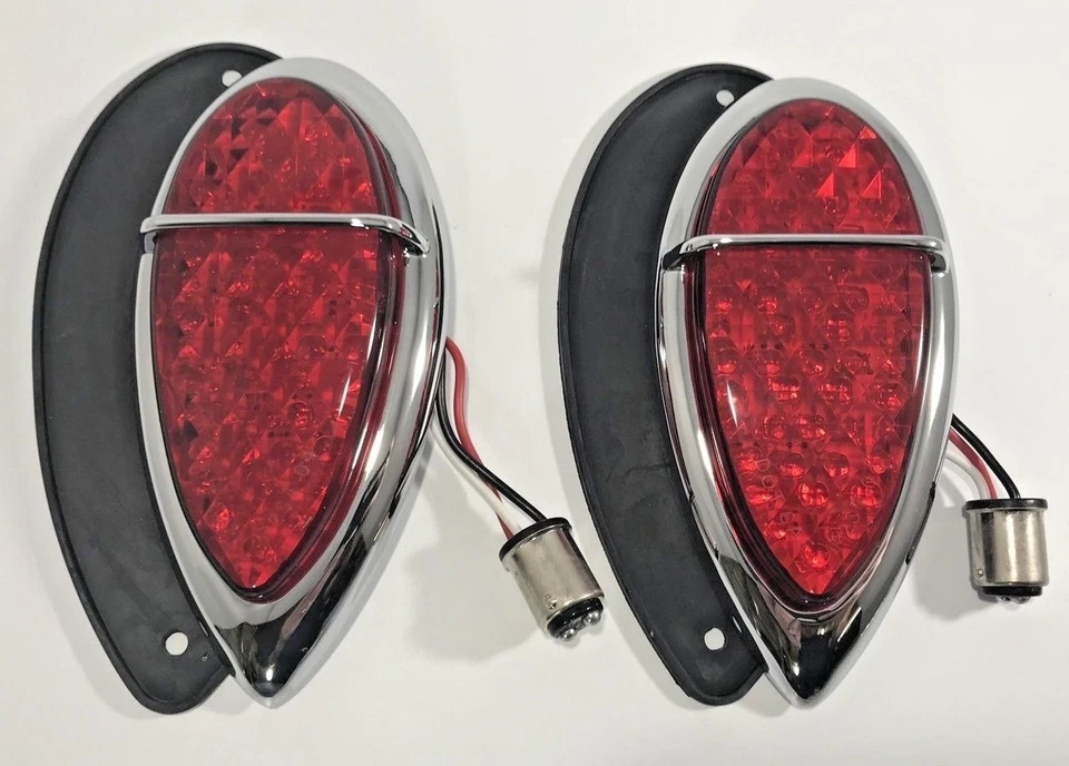 Lincoln Zephyr Ford 1938 1939 luces traseras LED par (2) juntas de montaje intermitente Foto 2 de 4