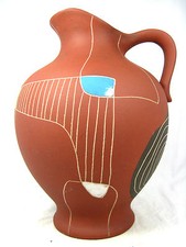 Rare / Rare 50's Bodo Mans design BAY pottery pottery vase "Brasil" 291 - 30