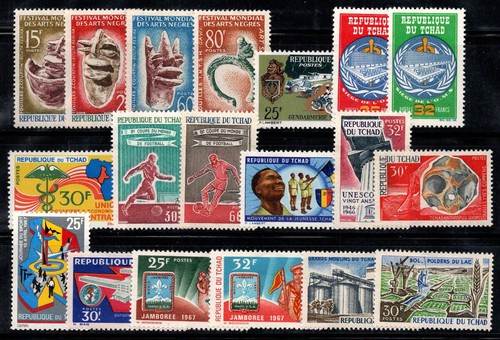 Chad 1965-67 * MH 100% Football,African Art,Scouting,Economic Development