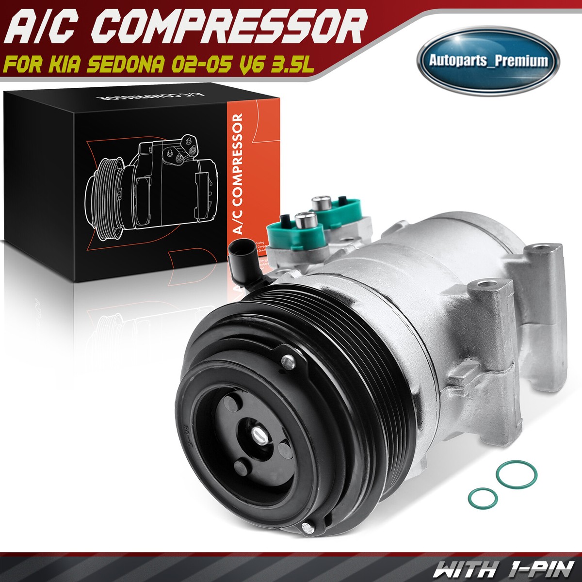 A/C Compressor & Clutch New 471-6013 For 2002 2003 2004 2005 Kia Sedona CO 10973