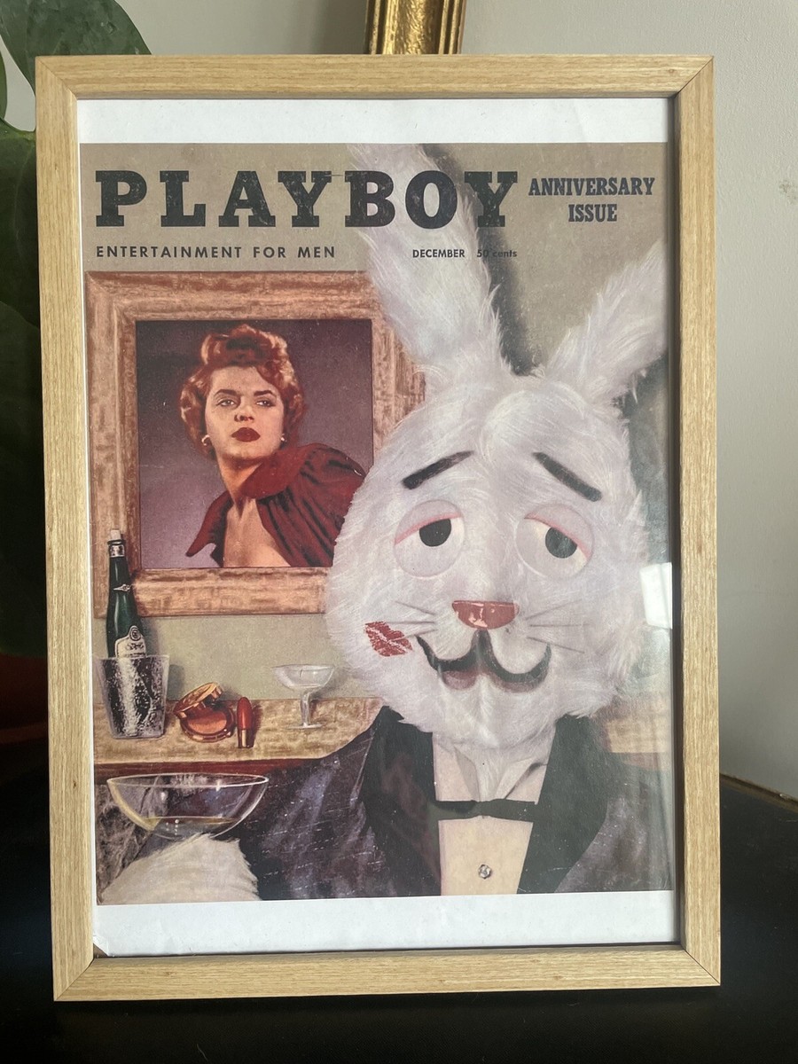 Vintage 50s Playboy Magazine Cover Print Wall Art Birthday