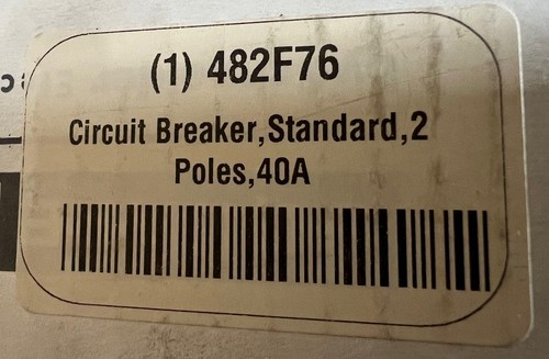 INTERRUPTOR DE CIRCUITO CUADRADO D BGL26040LU, 2 POLOS, 40 A, ESTUCHE MOLDEADO, 482F76, ¡NUEVO! - Imagen 7 de 7