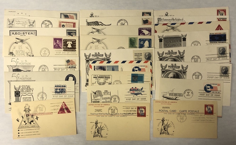 Vintage US FDC First Day Covers Lot 1956-67 25 Govt/General Great Condition