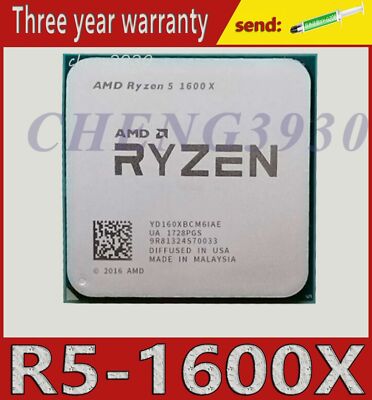 AMD Ryzen R5 1600X AM4 3.6GHz 6-core 12T 95W R5-1600X CPU processor