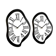 Melting Clock Silent Sweep Wall Clock Creative Distorted Wall Clock Interior