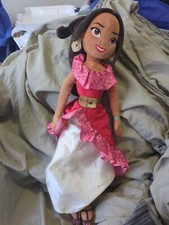 Disney Store Princess Elena of Avalor Plush Doll 20 inch Stuff Toy Red Dress A56