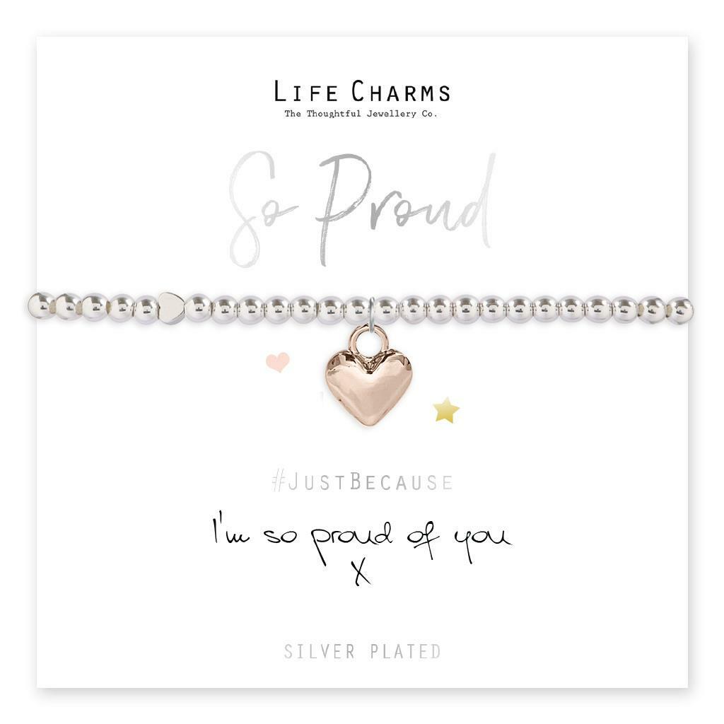 Life Charms Bracelet SO PROUD - I'm So Proud Of You  - Beautifully Gift Boxed