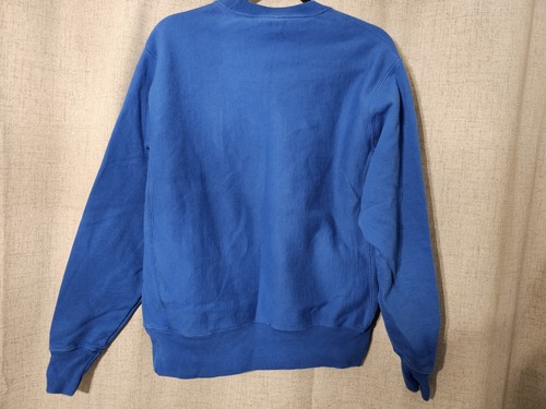 Vintage Y2K Champion Reverse Weave Crew Sweatshirt Big Spell Out Felt Logo M - Picture 5 of 8