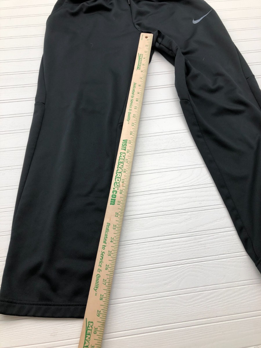 Nike Dri- FIT Black Logo Drawstring Straight Legs Track Pants