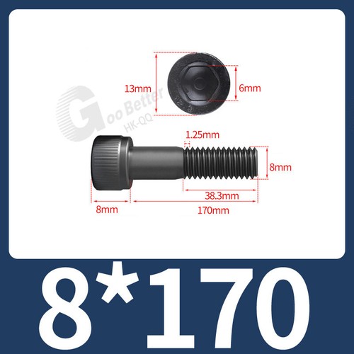 M2 M3 M4 - M12 High Tensile 12.9 Cap Head Allen Bolts Self Colour Socket Screws - Picture 150 of 232