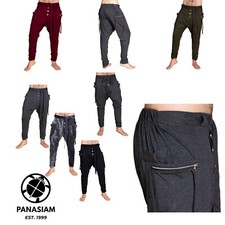 PANASIAM Pantalon Baggy Ch01 - Pantalon Jogging Harem Pantalon Bouffant Boho