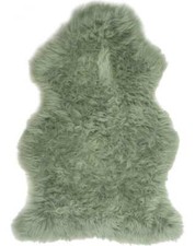 Hand Finished Quality  Single Sized Sheepskin Rug in Jade Green 95cm x 75cm