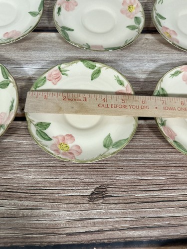 Franciscan Desert Rose Tea Cups & Saucers Set Of 6 Vintage USA California - Picture 6 of 15