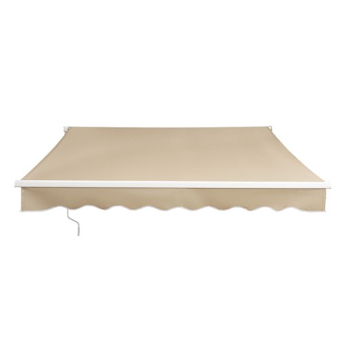 Patio DIY Retractable Manual Outdoor Garden Awning Canopy Sun Shade Shelter - Picture 12 of 87